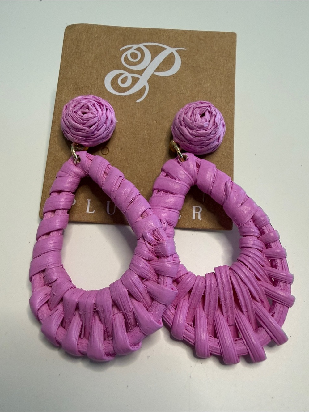 Plunder Purple Woven Teardrop Earrings NEW NWT